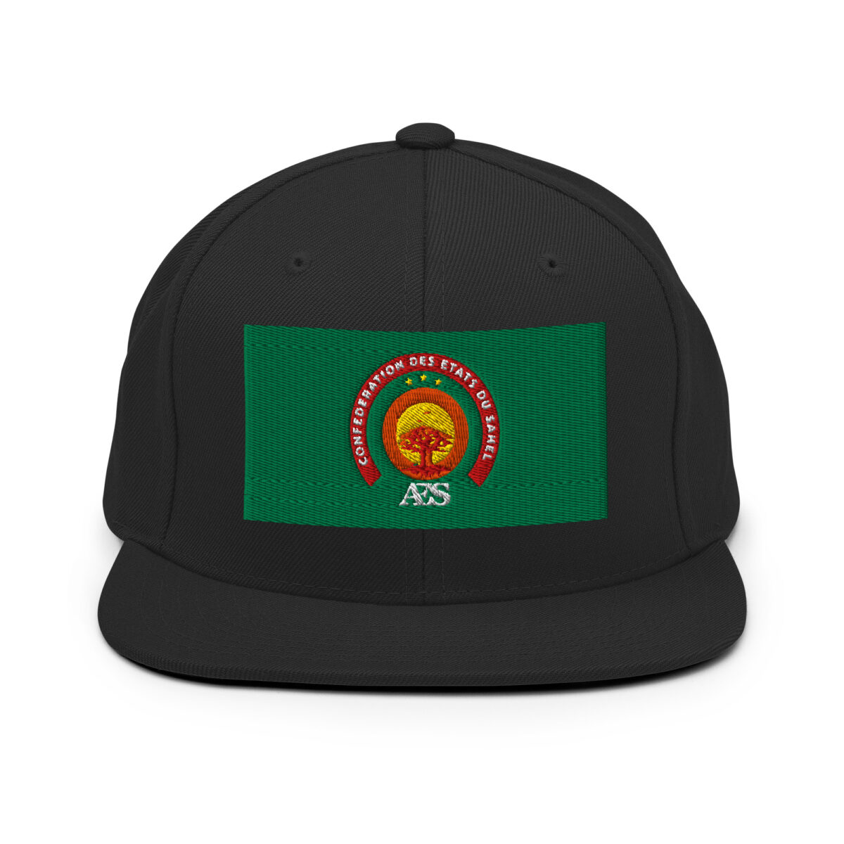 Casquette Snapback AES – Fierté et Unité du Sahel - Broderie avant – Image 1