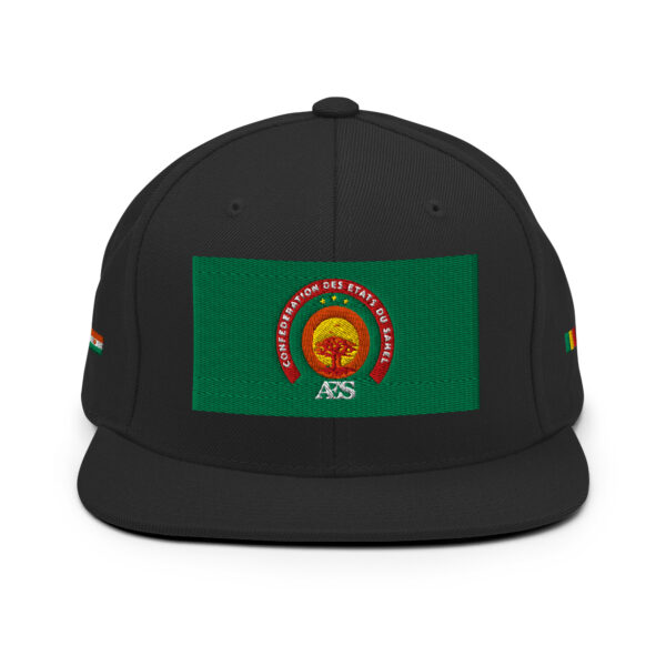 Casquette Snapback AES – Fierté et Unité du Sahel - Broderie avant, cotés et arrière