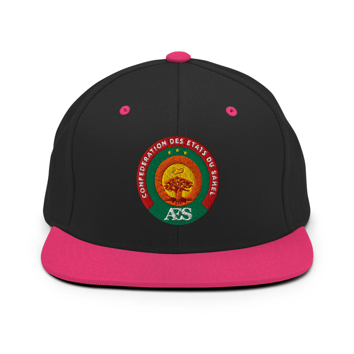 Casquette Snapback AES - Sceau Officiel de la Confédération du Sahel - Broderie avant – Image 2