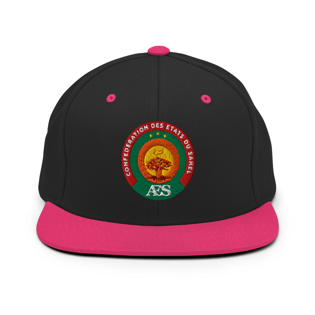 Casquette Snapback AES - Sceau Officiel de la Confédération du Sahel - Broderie avant – Image 2