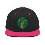 Casquette Snapback AES – Poing Africain & Étoiles de l’Unité - Broderie avant et arrière – Image 2