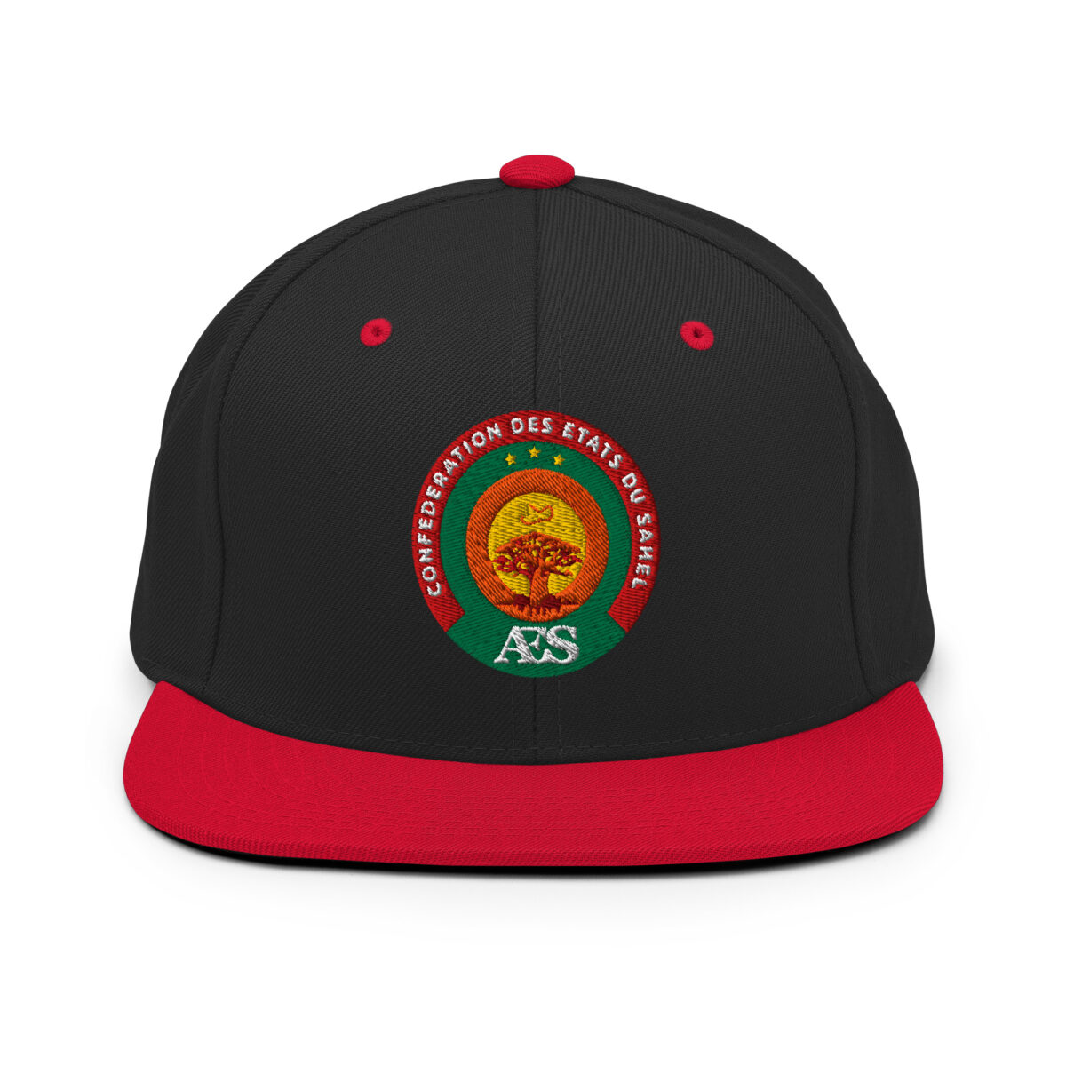 Casquette Snapback AES - Sceau Officiel de la Confédération du Sahel - Broderie avant – Image 4