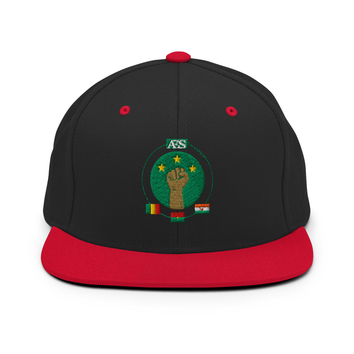 Casquette Snapback AES - Unité des Peuples du Sahel - Broderie avant – Image 4