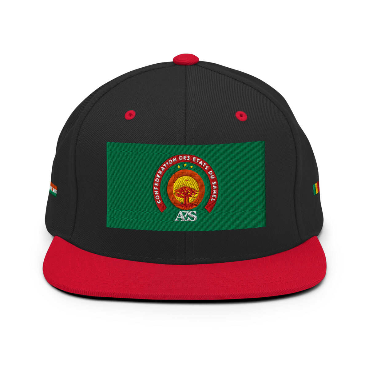Casquette Snapback AES – Fierté et Unité du Sahel - Broderie avant, cotés et arrière – Image 4