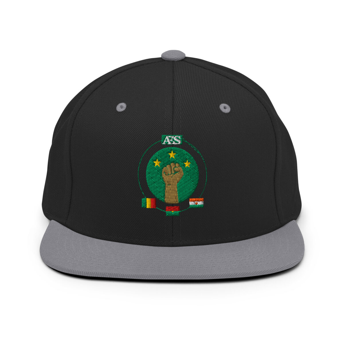 Casquette Snapback AES - Unité des Peuples du Sahel - Broderie avant – Image 5