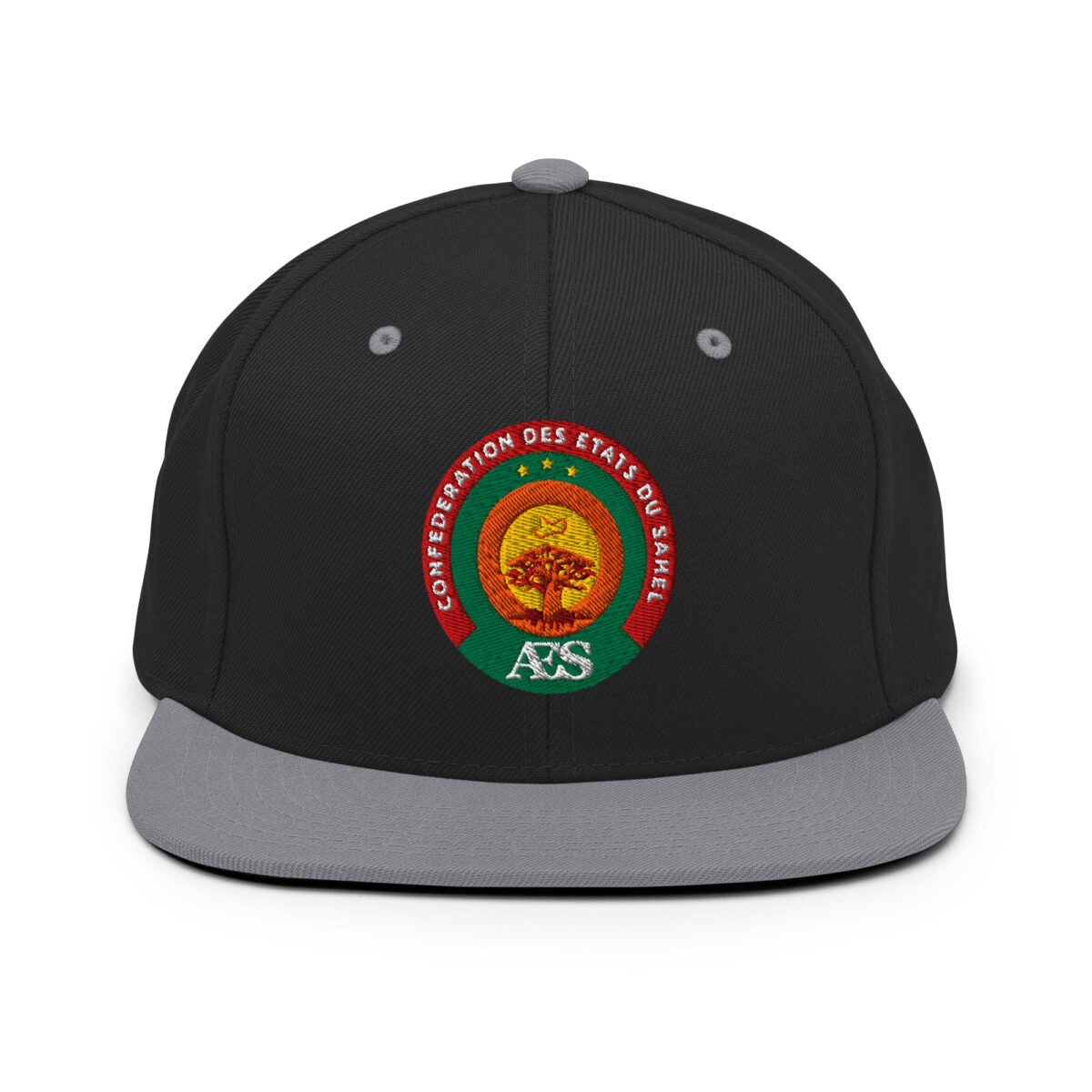 Casquette Snapback AES - Sceau Officiel de la Confédération du Sahel - Broderie avant – Image 5