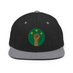 Casquette Snapback AES – Poing Africain & Étoiles de l’Unité - Broderie avant et arrière – Image 5