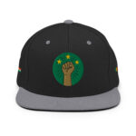 Casquette Snapback AES - Poing Africain & Étoiles de l’Unité - Broderie avant, cotés et arrière – Image 5