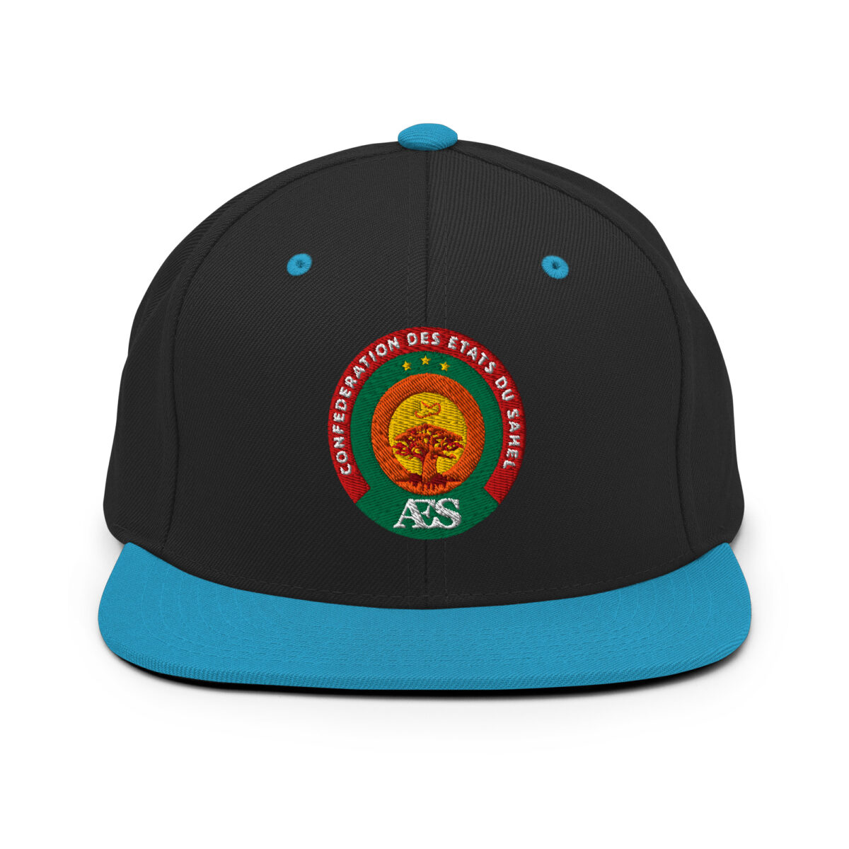 Casquette Snapback AES - Sceau Officiel de la Confédération du Sahel - Broderie avant – Image 6
