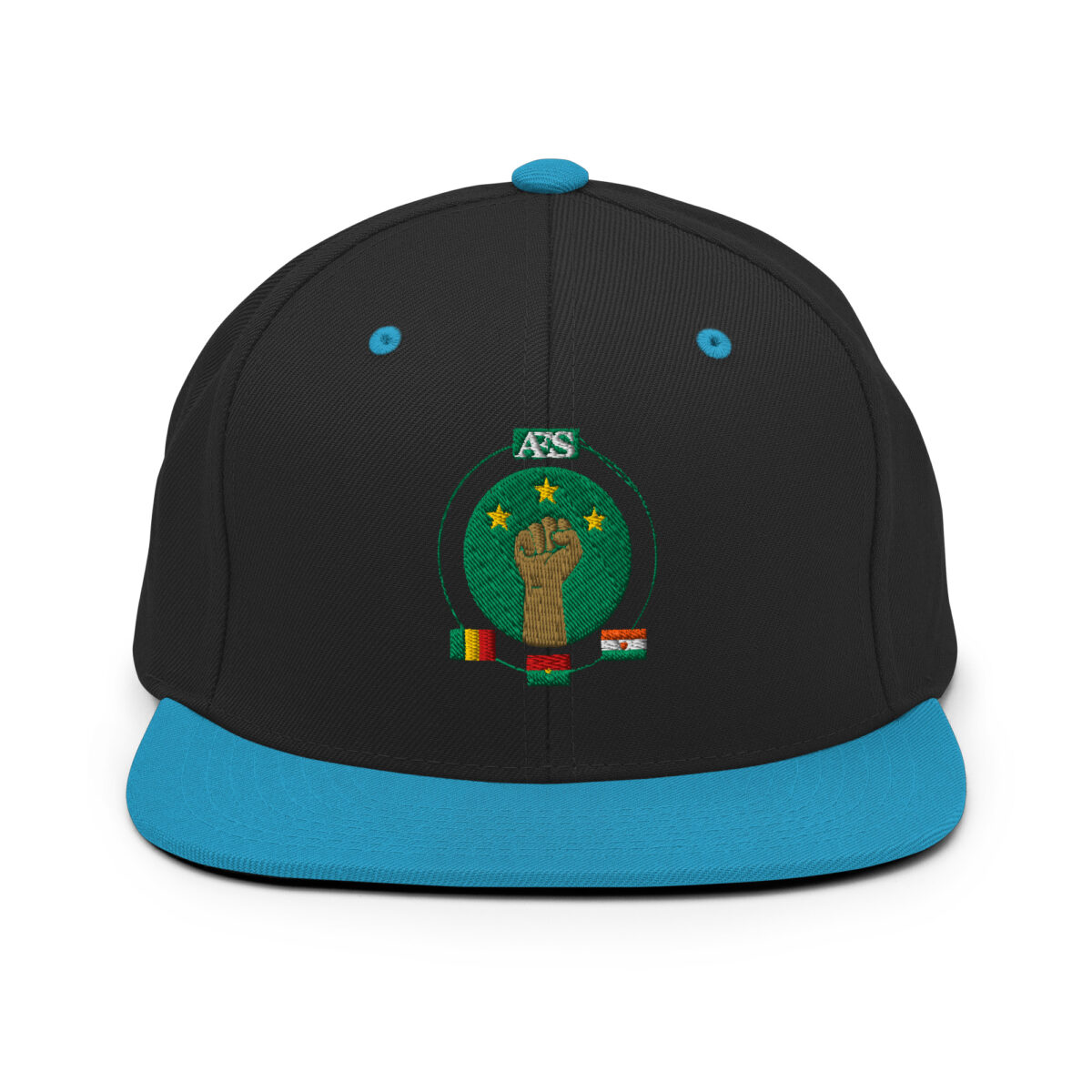 Casquette Snapback AES - Unité des Peuples du Sahel - Broderie avant – Image 6