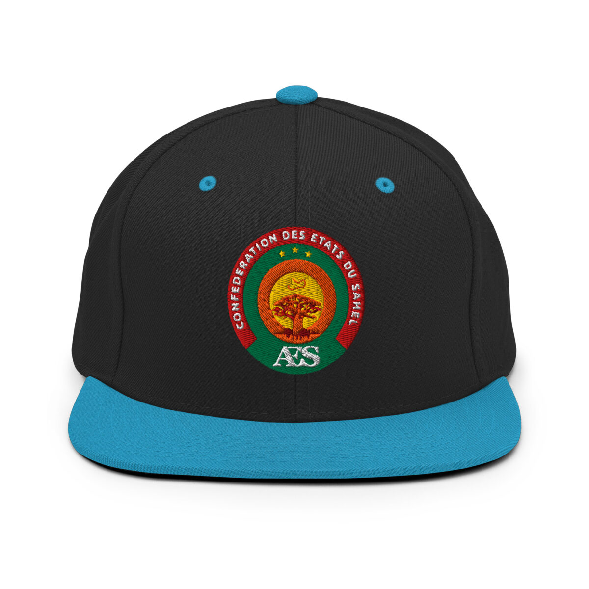 Casquette Snapback AES - Sceau Officiel de la Confédération du Sahel - Broderie avant – Image 6