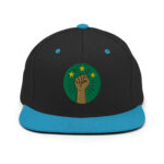 Casquette Snapback AES – Poing Africain & Étoiles de l’Unité - Broderie avant et arrière – Image 6