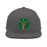 Casquette Snapback AES – Poing Africain & Étoiles de l’Unité - Broderie avant et arrière – Image 7