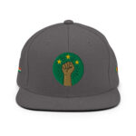 Casquette Snapback AES - Poing Africain & Étoiles de l’Unité - Broderie avant, cotés et arrière – Image 7