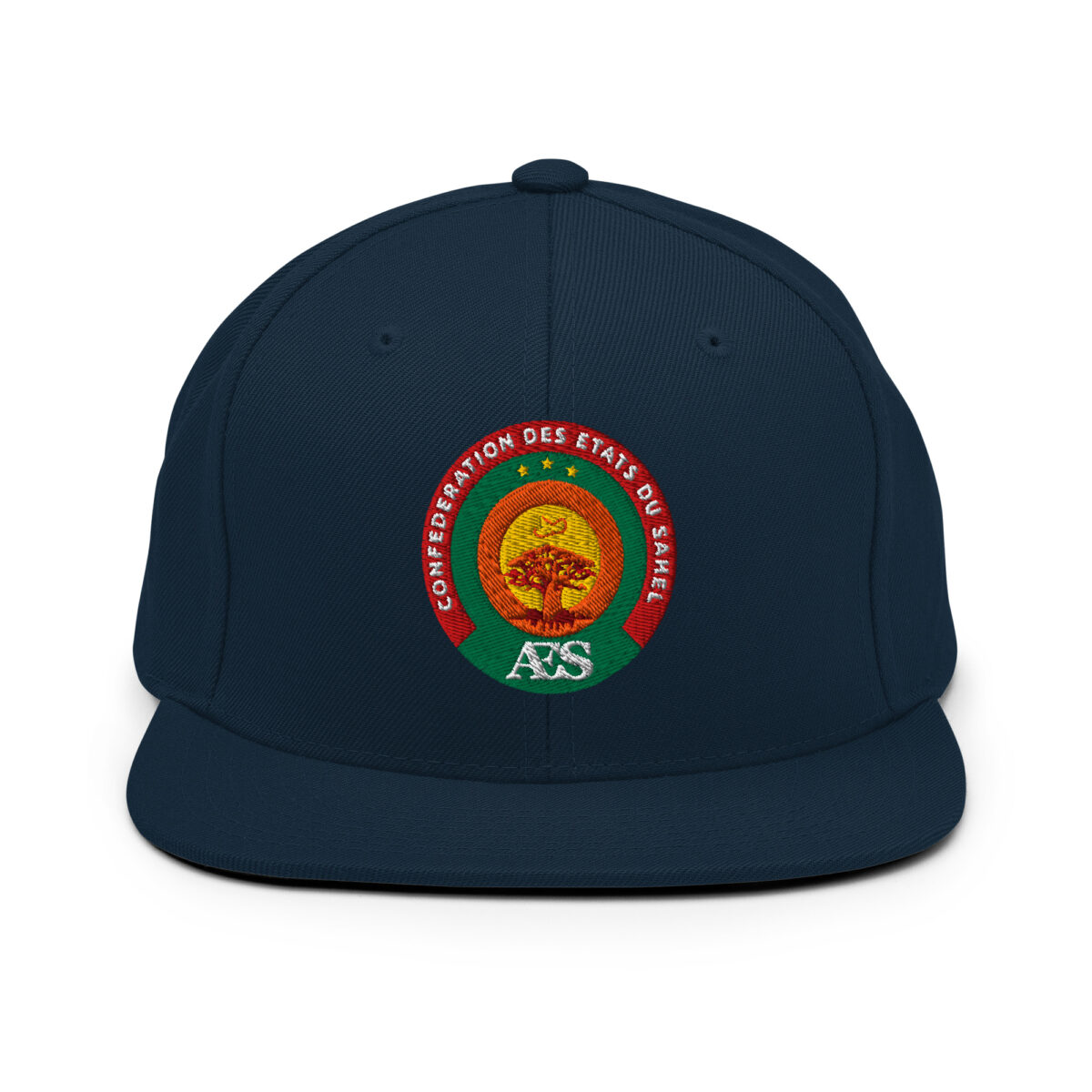 Casquette Snapback AES - Sceau Officiel de la Confédération du Sahel - Broderie avant – Image 8