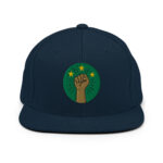 Casquette Snapback AES – Poing Africain & Étoiles de l’Unité - Broderie avant et arrière – Image 8