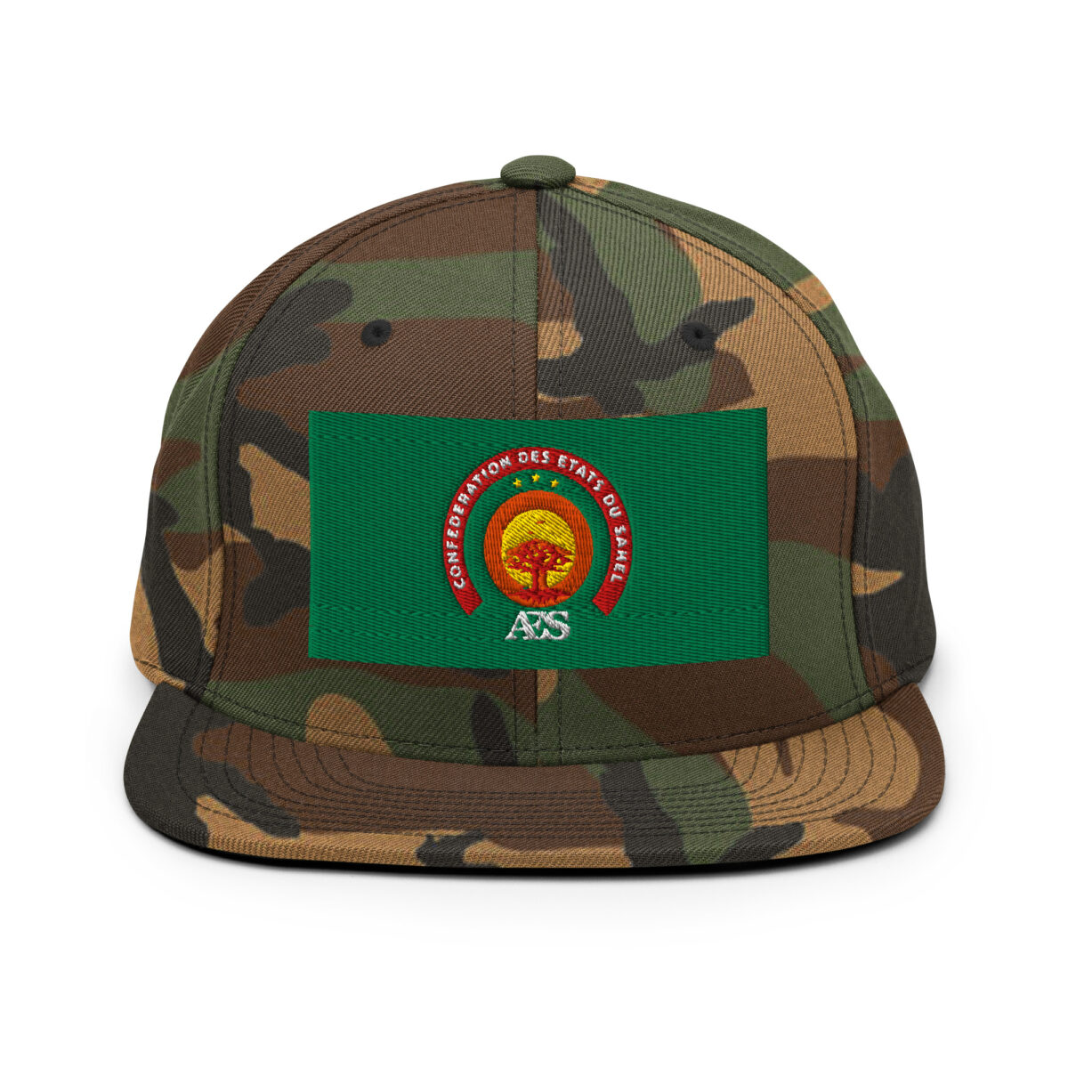 Casquette Snapback AES – Fierté et Unité du Sahel - Broderie avant et arrière – Image 9