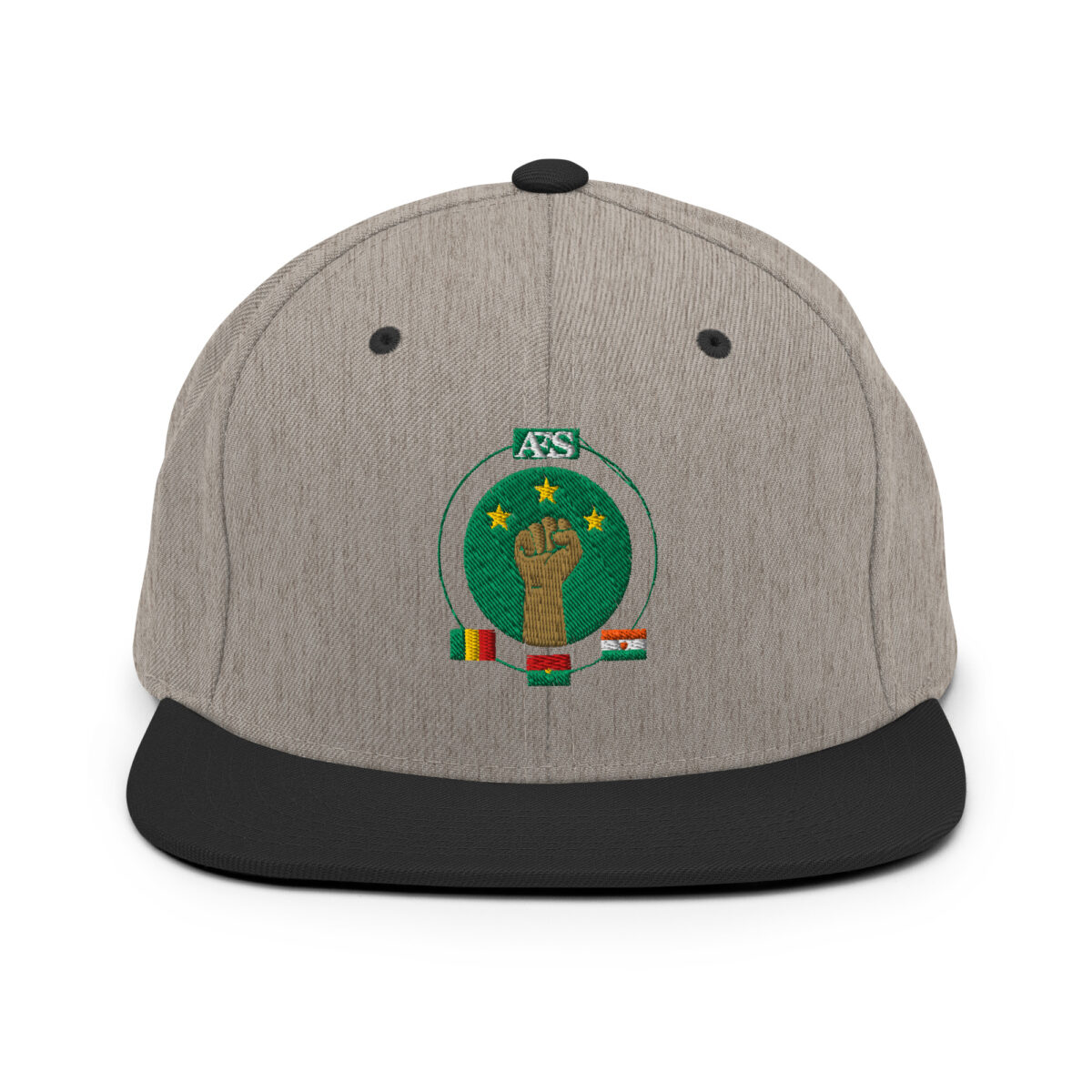 Casquette Snapback AES - Unité des Peuples du Sahel - Broderie avant – Image 15