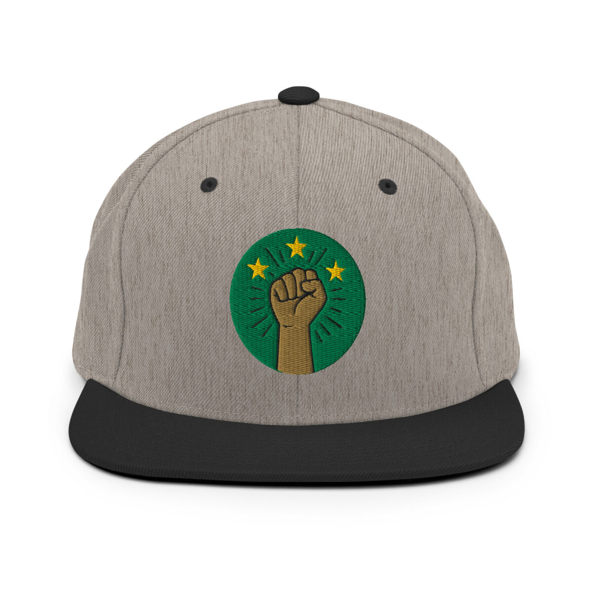 Casquette Snapback AES – Poing Africain & Étoiles de l’Unité - Broderie avant et arrière – Image 15
