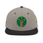 Casquette Snapback AES - Poing Africain & Étoiles de l’Unité - Broderie avant, cotés et arrière – Image 15