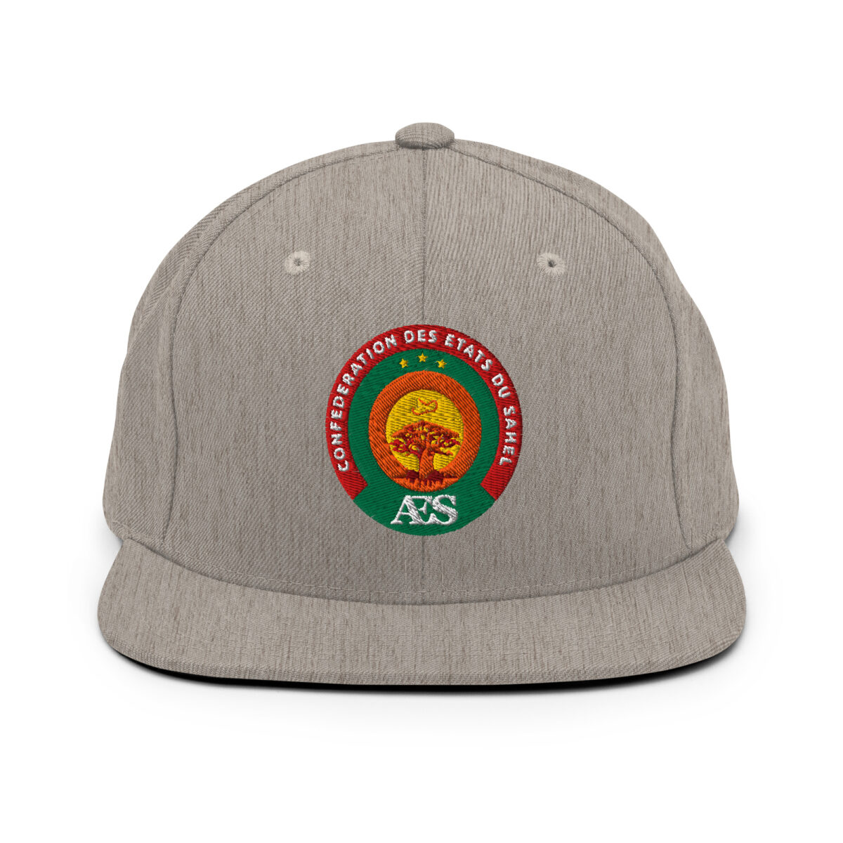 Casquette Snapback AES - Sceau Officiel de la Confédération du Sahel - Broderie avant – Image 10