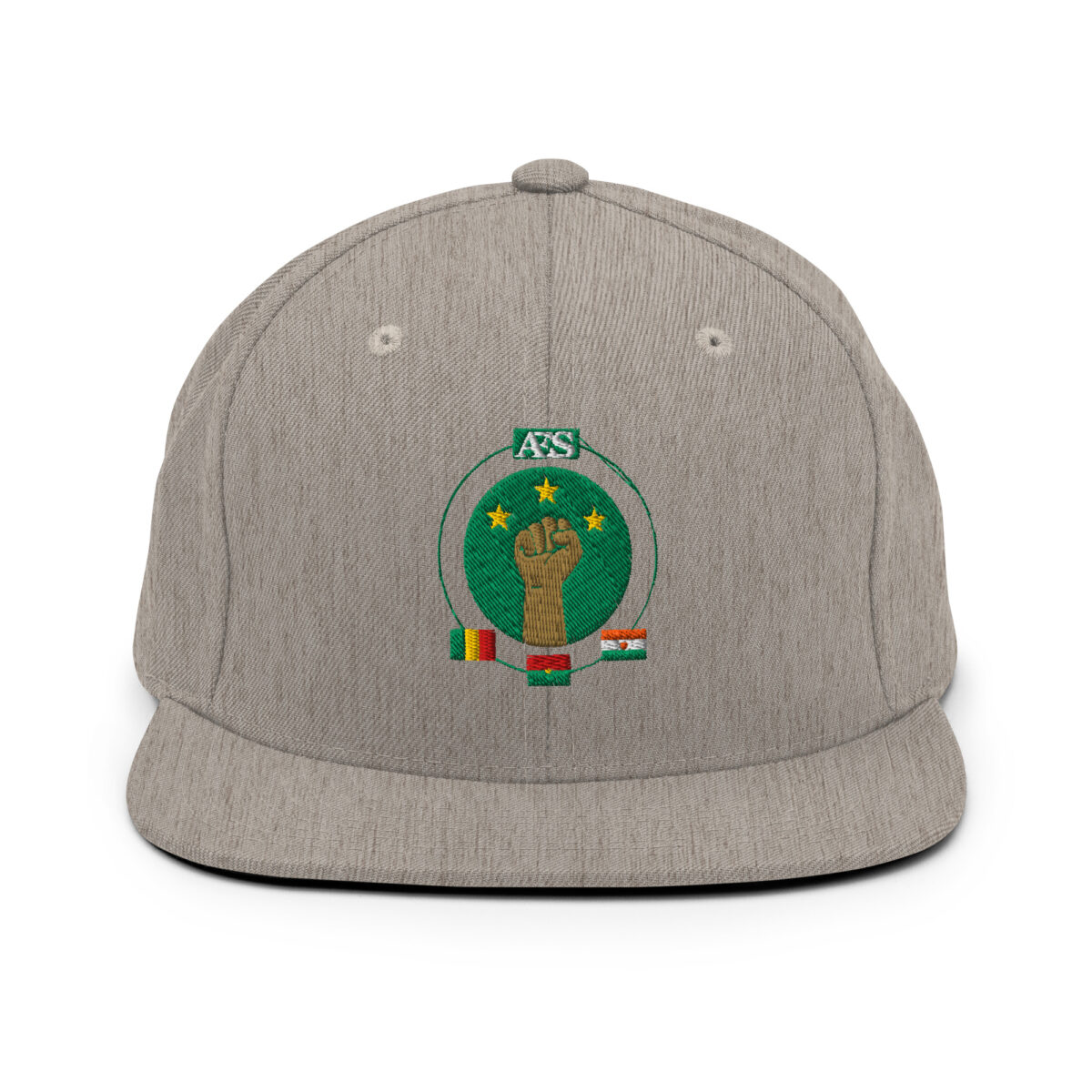 Casquette Snapback AES - Unité des Peuples du Sahel - Broderie avant – Image 10