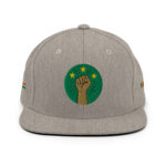 Casquette Snapback AES - Poing Africain & Étoiles de l’Unité - Broderie avant, cotés et arrière – Image 10