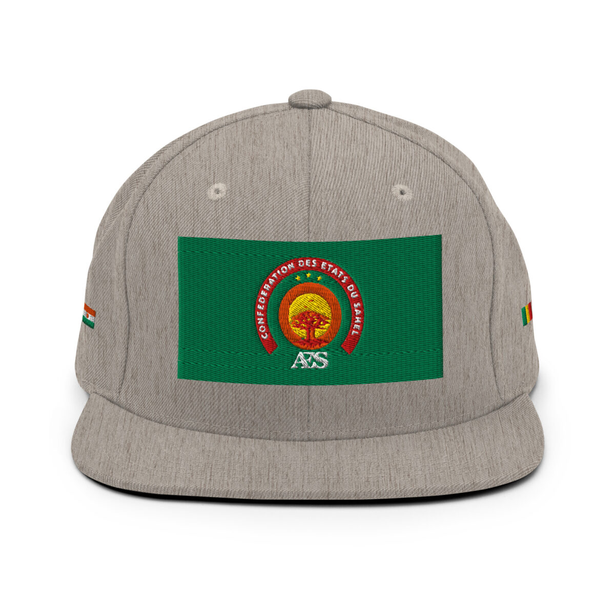 Casquette Snapback AES – Fierté et Unité du Sahel - Broderie avant, cotés et arrière – Image 10
