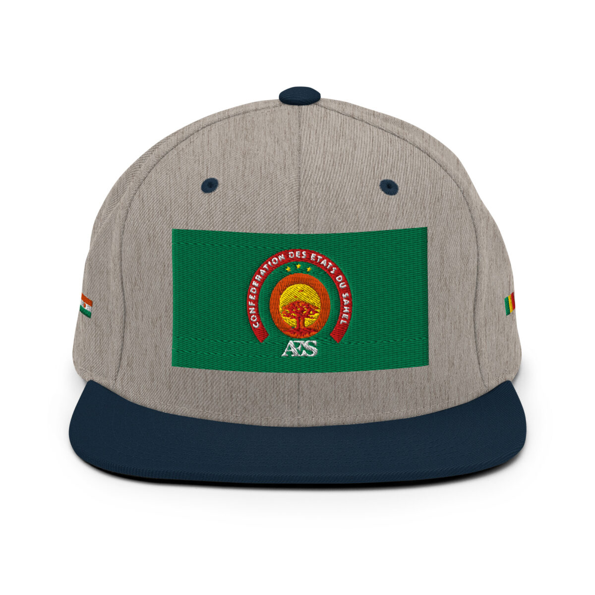 Casquette Snapback AES – Fierté et Unité du Sahel - Broderie avant, cotés et arrière – Image 11