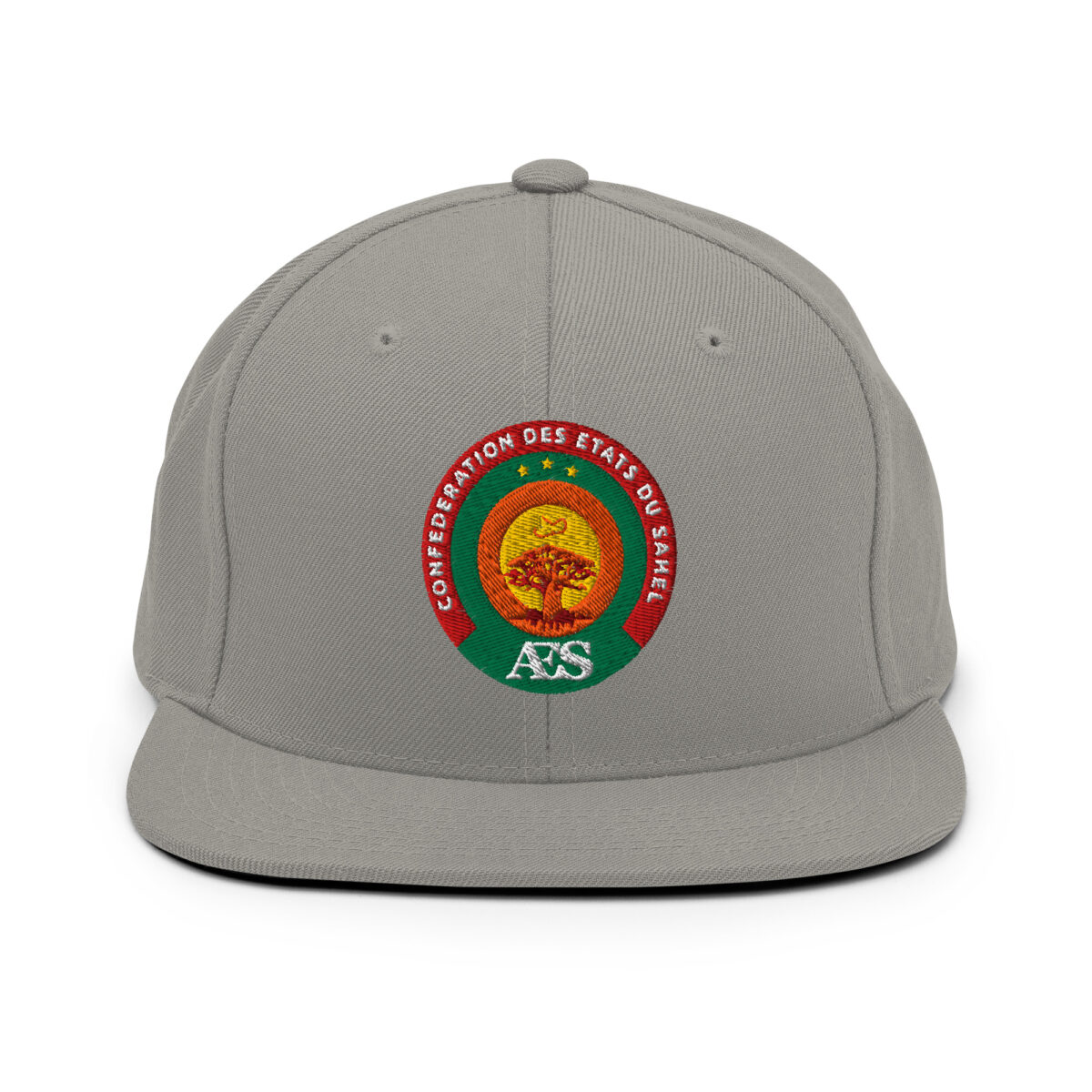 Casquette Snapback AES - Sceau Officiel de la Confédération du Sahel - Broderie avant – Image 12