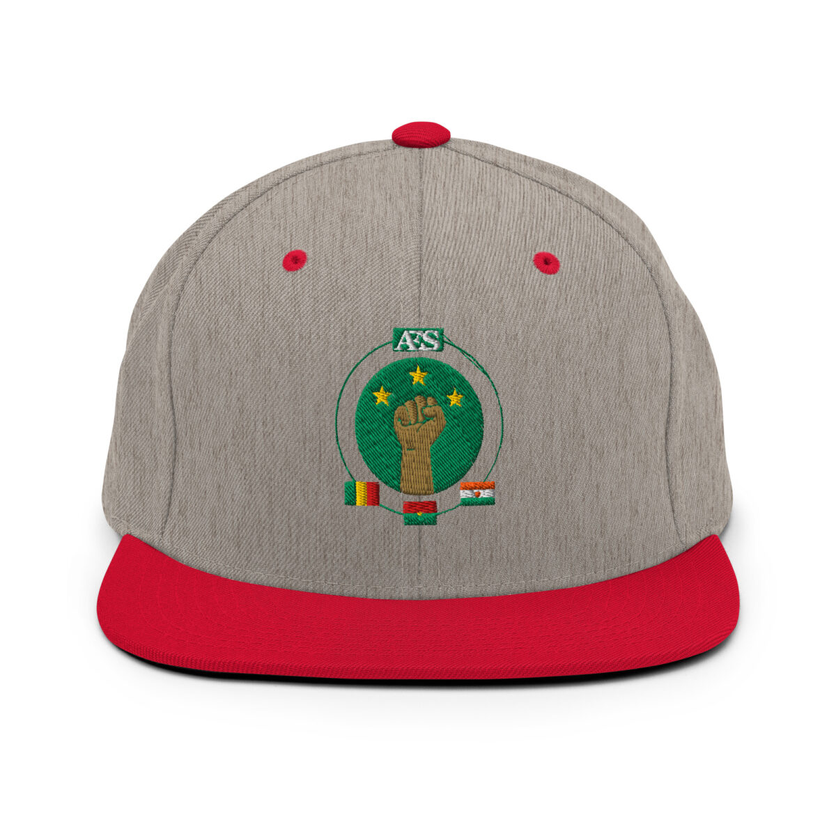 Casquette Snapback AES - Unité des Peuples du Sahel - Broderie avant – Image 13