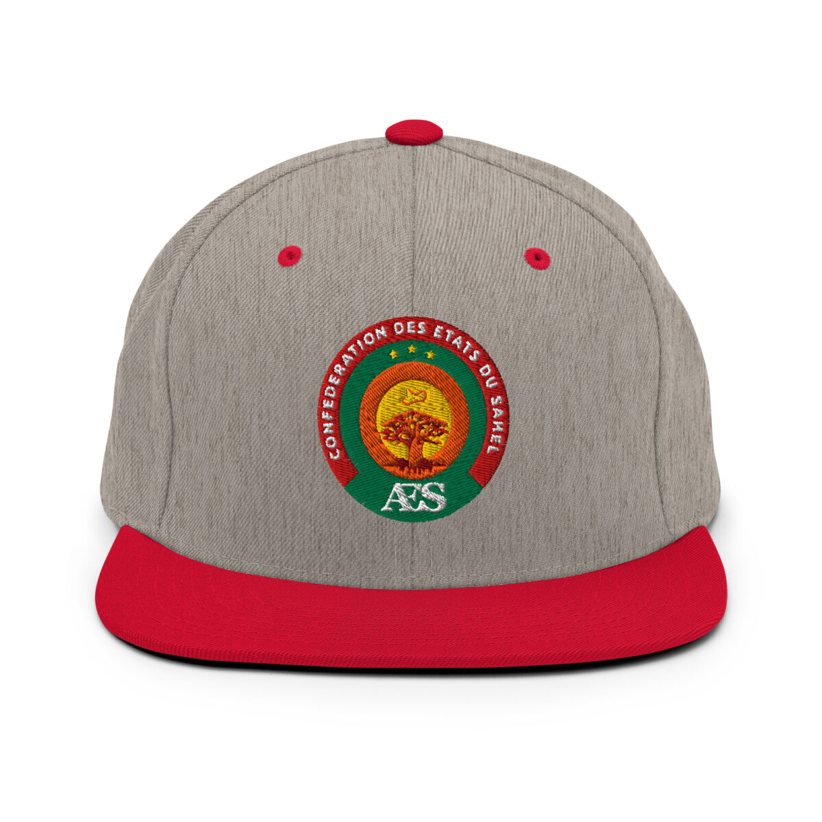 Casquette Snapback AES - Sceau Officiel de la Confédération du Sahel - Broderie avant – Image 13
