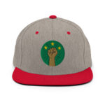 Casquette Snapback AES – Poing Africain & Étoiles de l’Unité - Broderie avant et arrière – Image 13