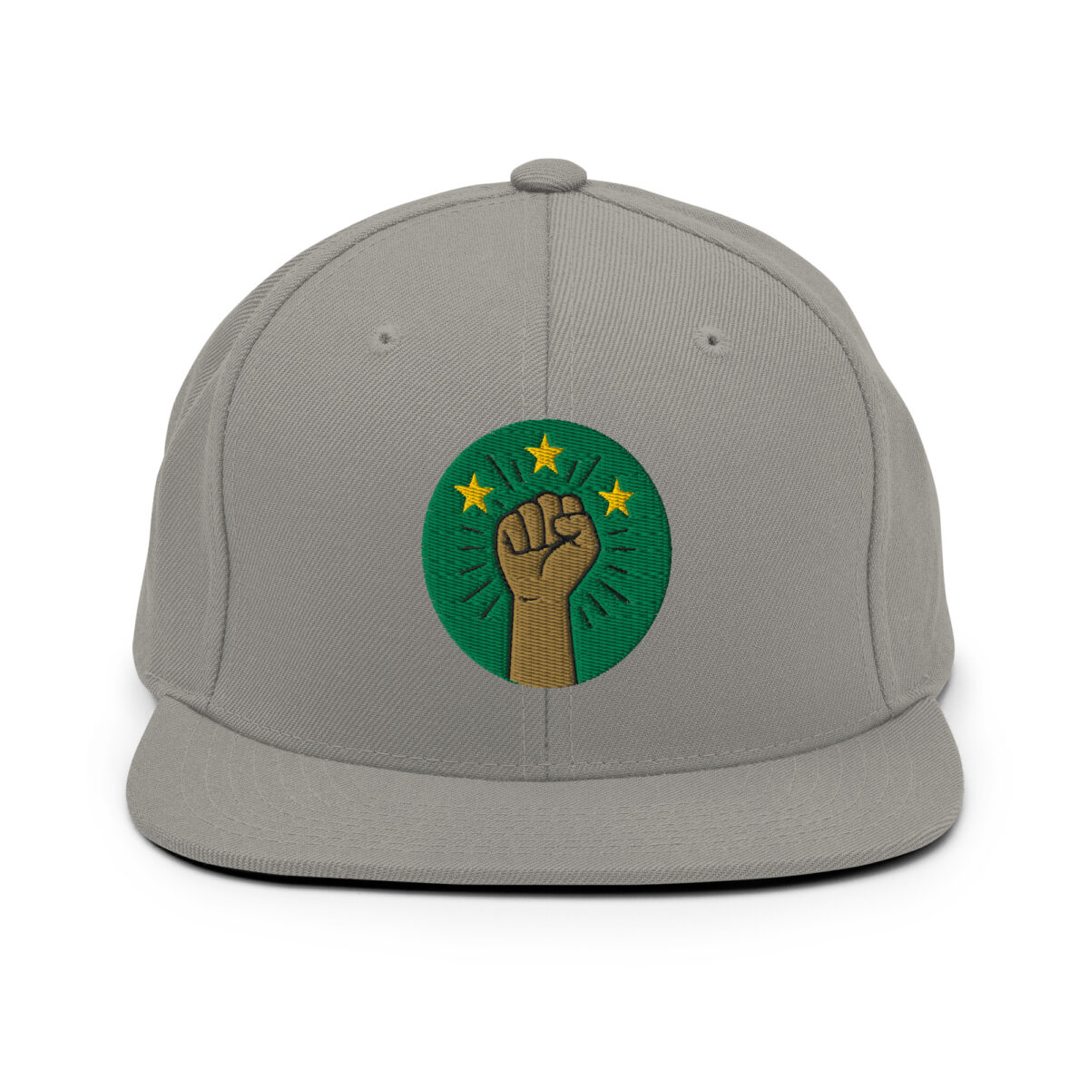Casquette Snapback AES – Poing Africain & Étoiles de l’Unité - Broderie avant et arrière – Image 14