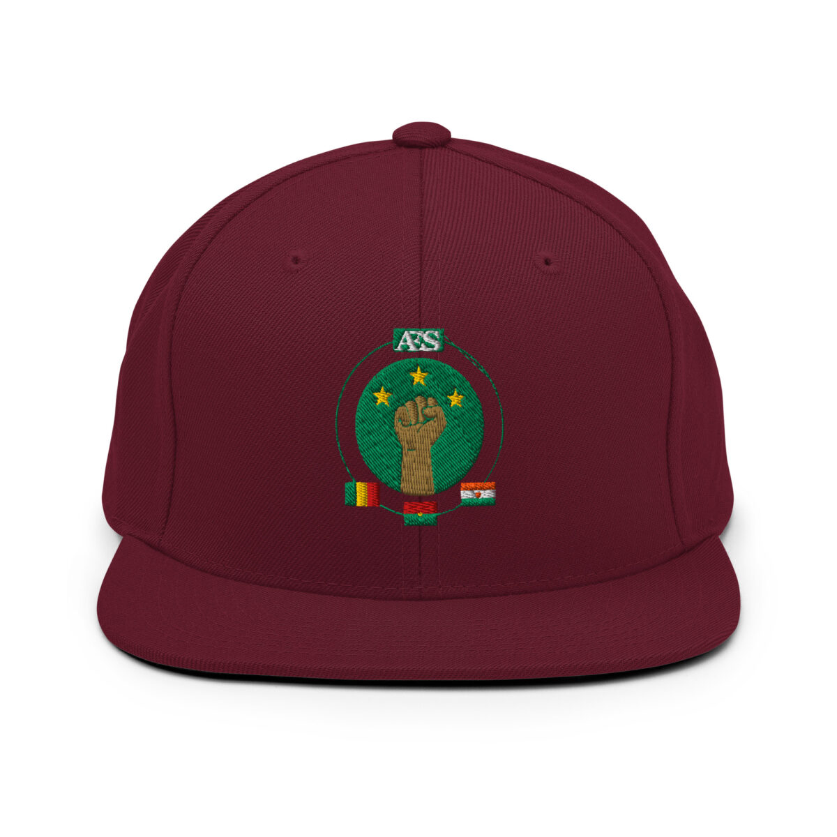 Casquette Snapback AES - Unité des Peuples du Sahel - Broderie avant – Image 16