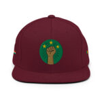 Casquette Snapback AES - Poing Africain & Étoiles de l’Unité - Broderie avant, cotés et arrière – Image 16