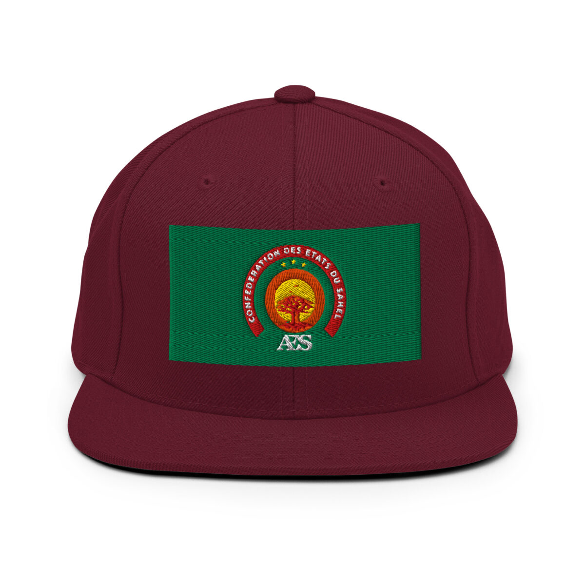 Casquette Snapback AES – Fierté et Unité du Sahel - Broderie avant et arrière – Image 16