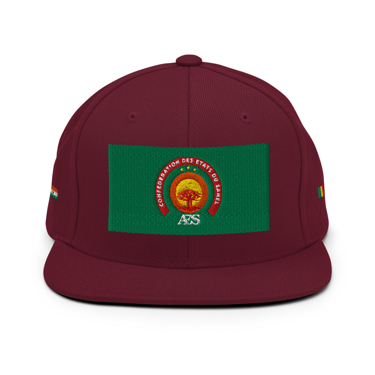 Casquette Snapback AES – Fierté et Unité du Sahel - Broderie avant, cotés et arrière – Image 16