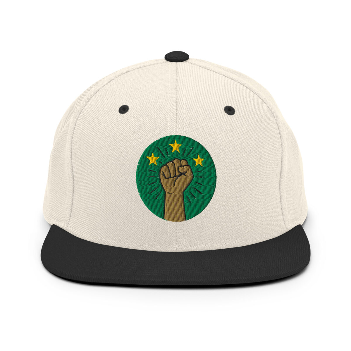 Casquette Snapback AES – Poing Africain & Étoiles de l’Unité - Broderie avant et arrière – Image 18