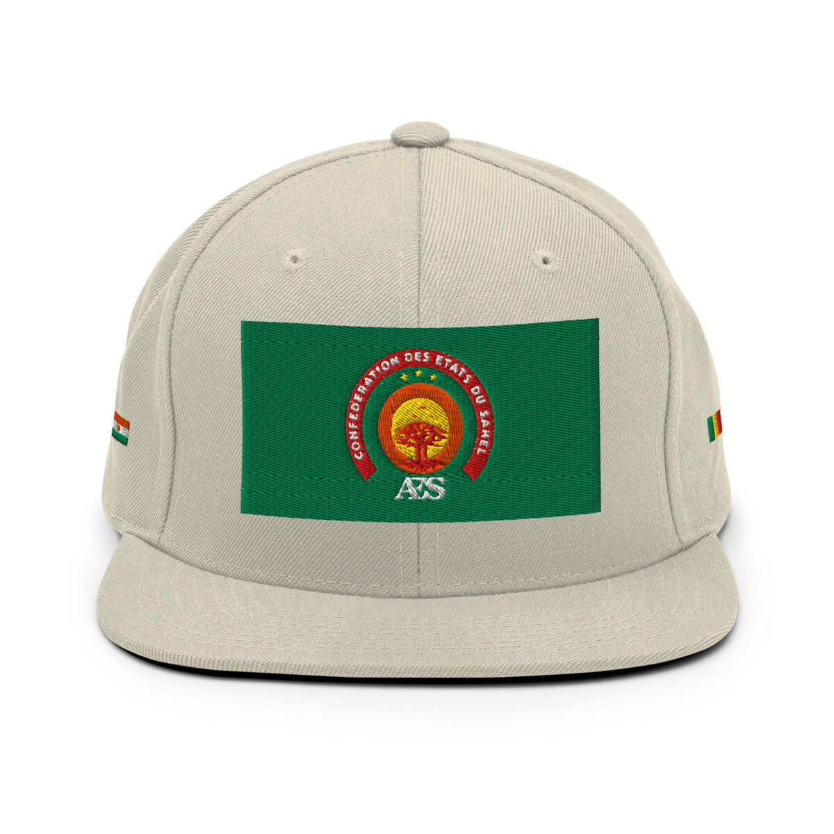 Casquette Snapback AES – Fierté et Unité du Sahel - Broderie avant, cotés et arrière – Image 17