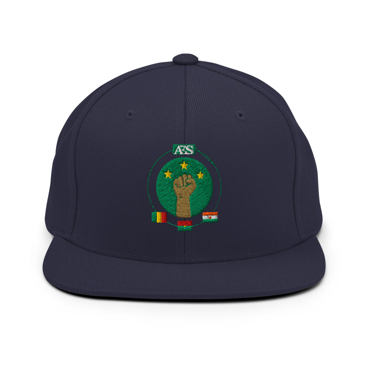 Casquette Snapback AES - Unité des Peuples du Sahel - Broderie avant – Image 19