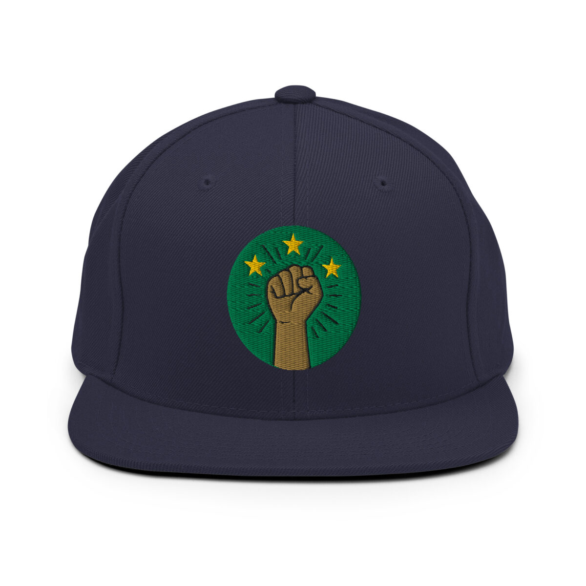 Casquette Snapback AES – Poing Africain & Étoiles de l’Unité - Broderie avant et arrière – Image 19