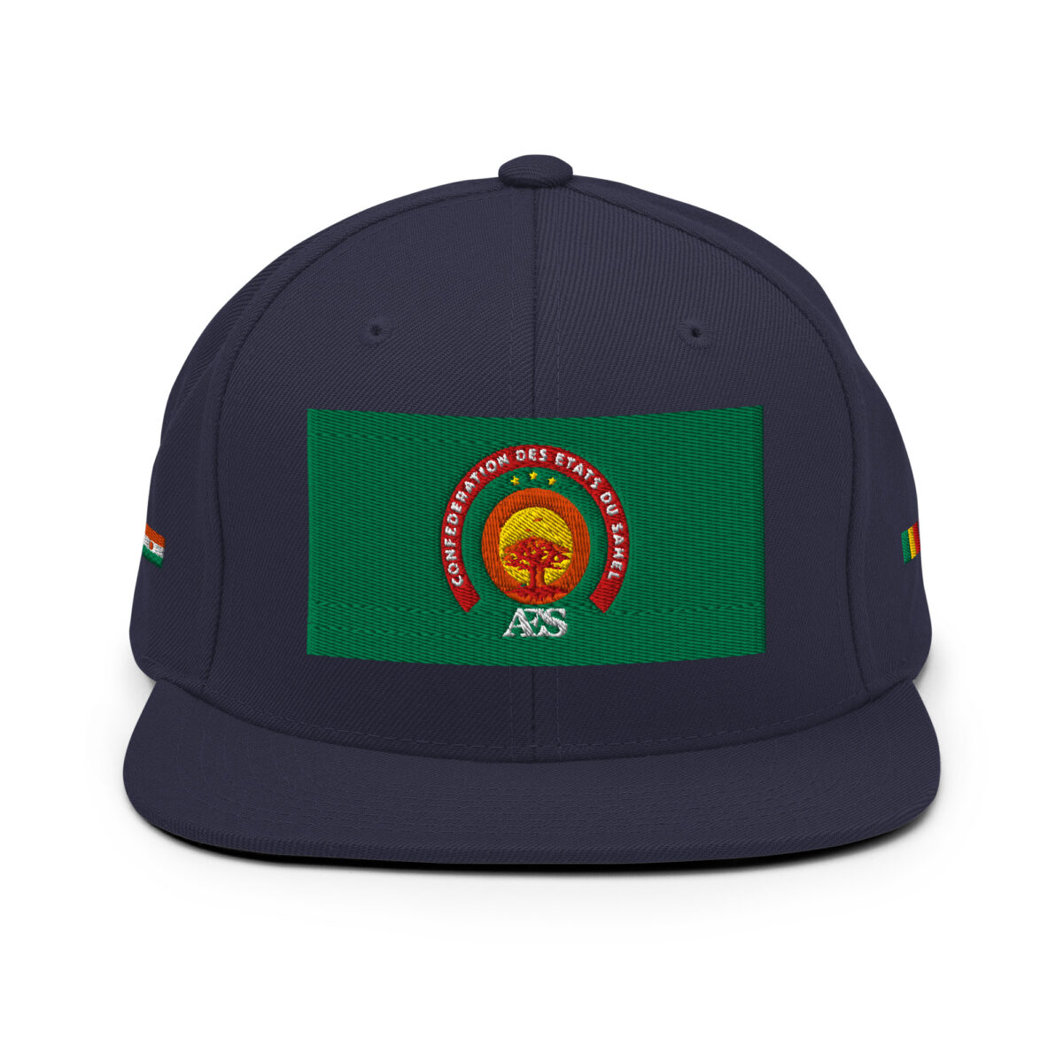 Casquette Snapback AES – Fierté et Unité du Sahel - Broderie avant, cotés et arrière – Image 19