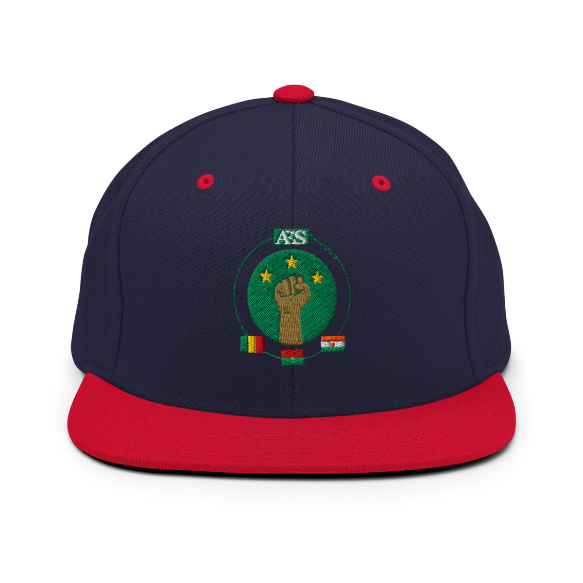 Casquette Snapback AES - Unité des Peuples du Sahel - Broderie avant – Image 20