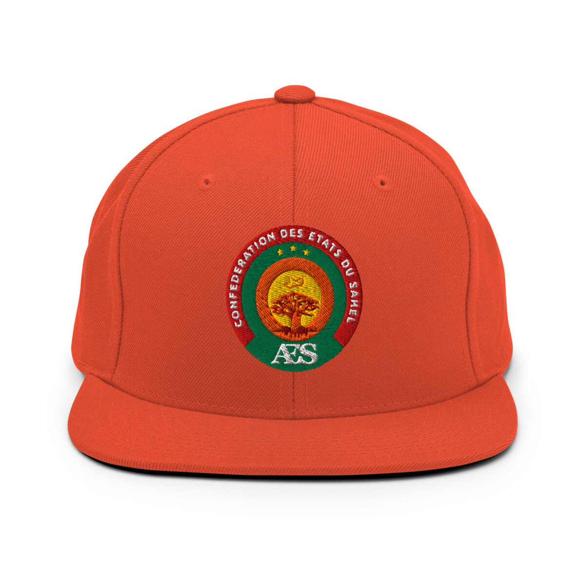 Casquette Snapback AES - Sceau Officiel de la Confédération du Sahel - Broderie avant – Image 21