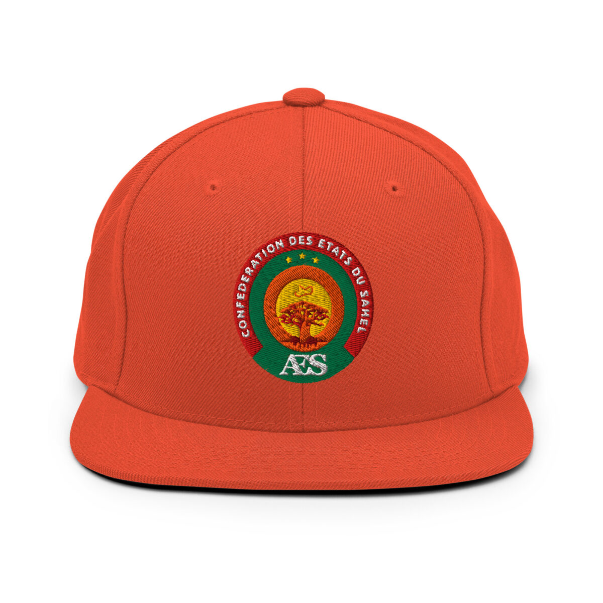 Casquette Snapback AES - Sceau Officiel de la Confédération du Sahel - Broderie avant – Image 21