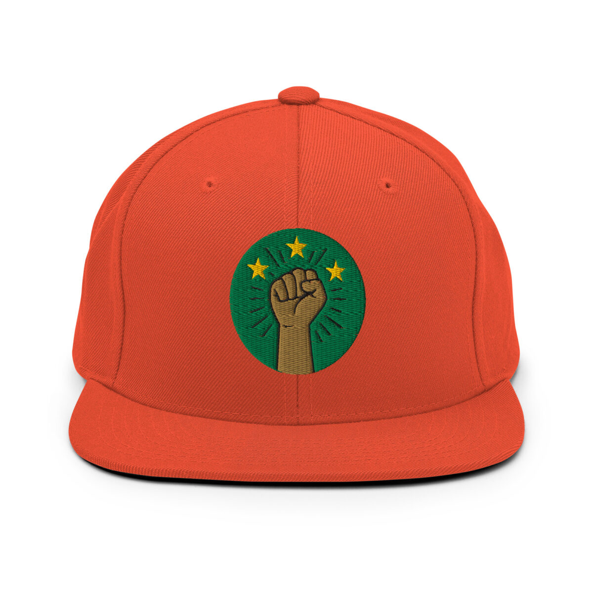 Casquette Snapback AES – Poing Africain & Étoiles de l’Unité - Broderie avant et arrière – Image 21