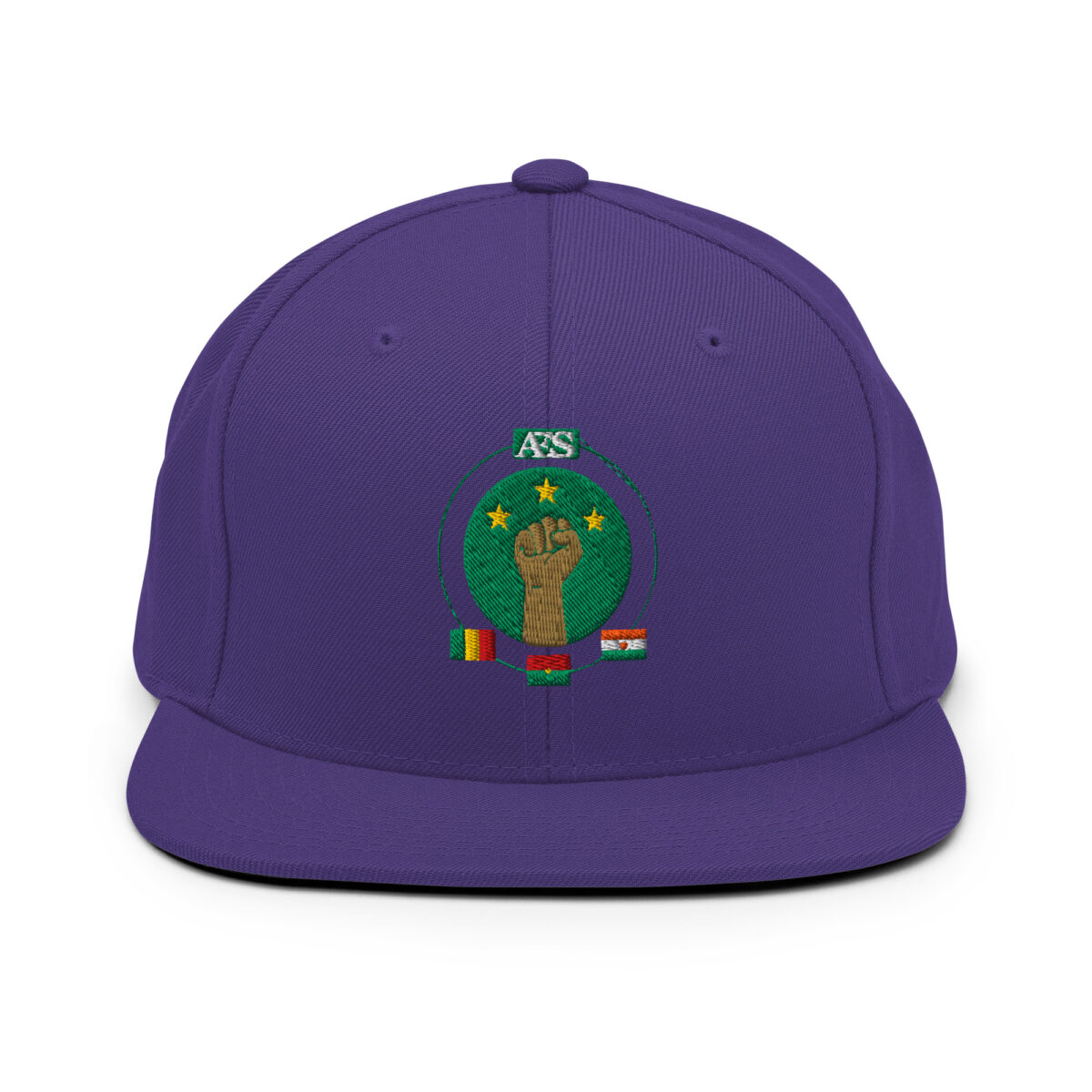 Casquette Snapback AES - Unité des Peuples du Sahel - Broderie avant – Image 22