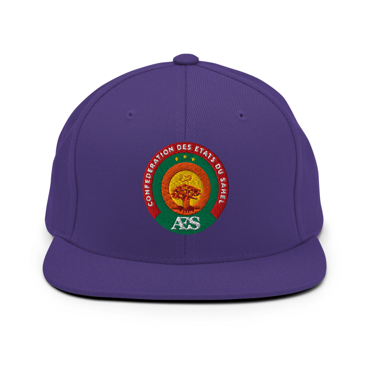 Casquette Snapback AES - Sceau Officiel de la Confédération du Sahel - Broderie avant – Image 23