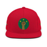 Casquette Snapback AES - Poing Africain & Étoiles de l’Unité - Broderie avant, cotés et arrière – Image 24